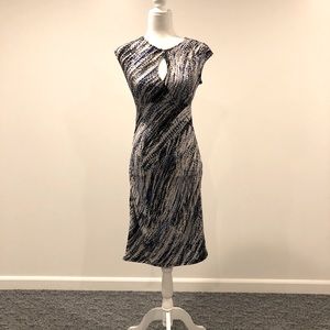 Jones studio midi dress bodycon keyhole